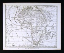 1849 Bilder Atlas Physical Map Africa Ocean Wind Currents Kong Mountains Sahara