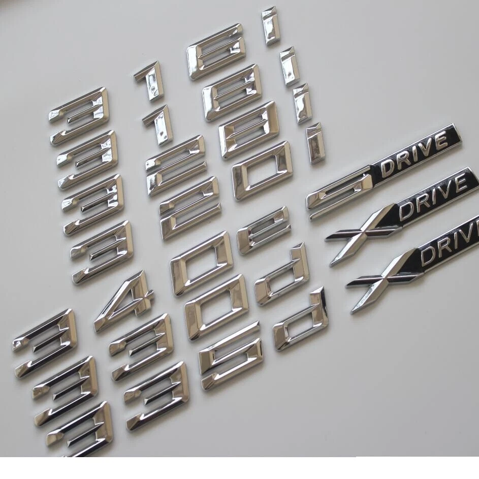 Chrome Trunk Emblem for XDrive 316i 318i 320i 325i 328i 330i 335i 340i 350i - Imagem 2 de 4