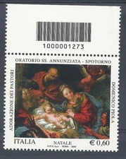 2009 ITALY Christmas Barcode Adoration of the Shepherds MNH** 1273