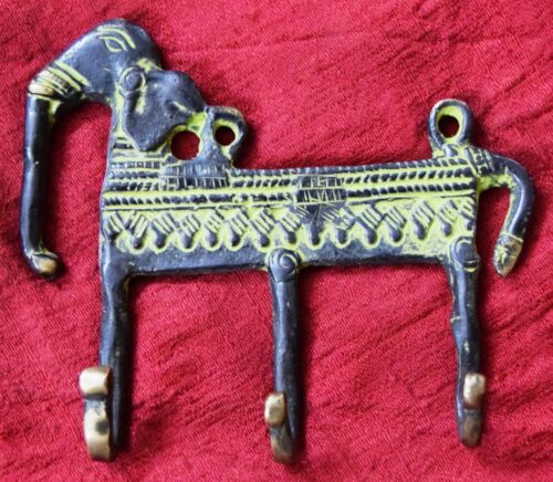 Figurine éléphant en tissu antique faite à la main en tissu porte-clés crochet MJ169 - Photo 1 sur 4