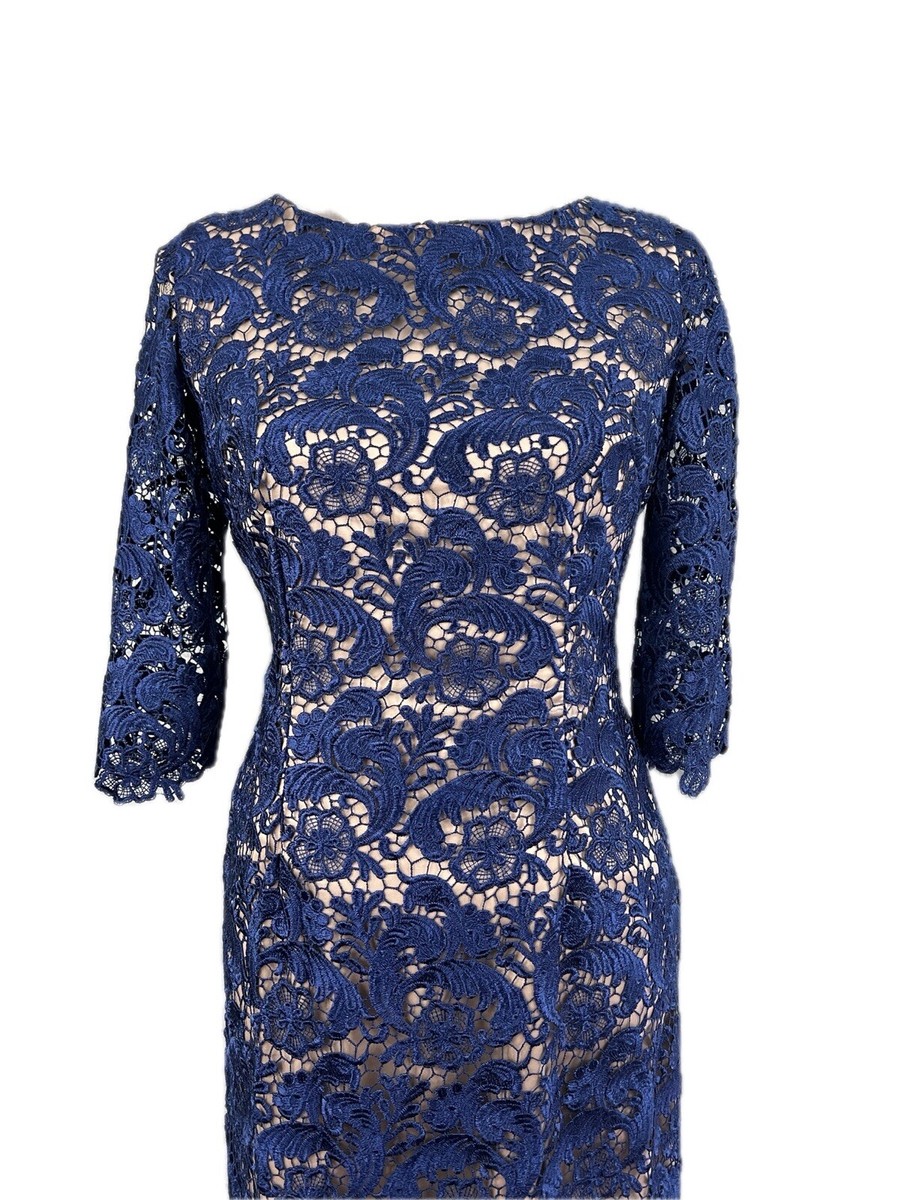 Eliza J Embroidered Lace Overlay Sheath Dress - Size 6 | eBay Eliza J Embroidered Lace Overlay Sheath Dress - Size 6 | eBay
