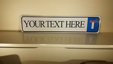  YOUR OWN TEXT, PRIVATE, NO THROUGH ROAD ON STREET SIGN, PLAQUE