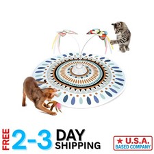 Cat Toy with Moving Feather and Butterfly: Engage Your Cat's Natural Instincts