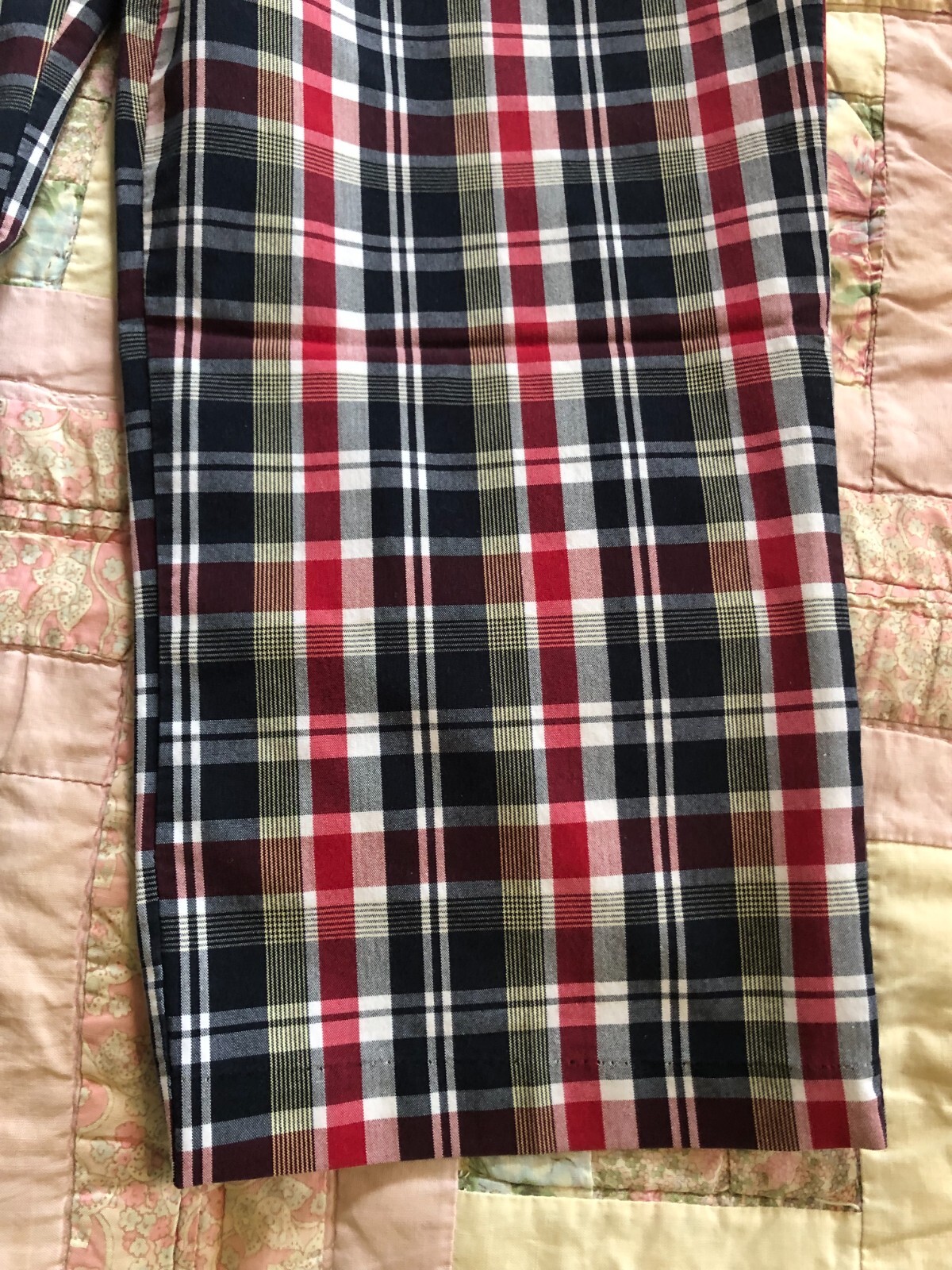 ZINC WOMENS PLAID CAPRI PANTS BLUE RED YELLOW CROPPED PANTS 11 eBay