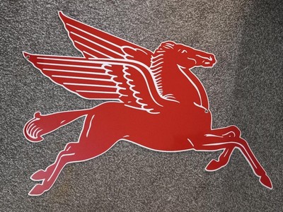 MOBILGAS PEGASUS SIGN GAS STATION DECOR FACES RIGHT 30''