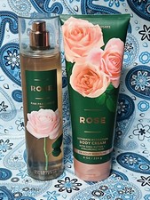 BATH  BODY WORKS ROSE BODY CREAM  FINE FRAGRANCE BODY MIST DUO-8OZ EACH-NEW