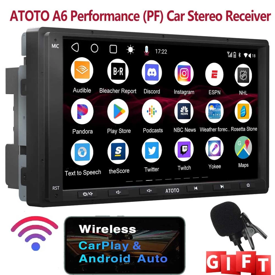 ATOTO A6 PF 7 Zoll Doppel 2DIN Autoradio mit CarPlay Android Auto Dual Bluetooth - Bild 2 von 4