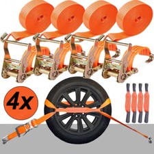 4 Stück Spanngurte mit Ratsche und Haken Zurrgurte Spanngurt 3000kg 3t 3m Meter