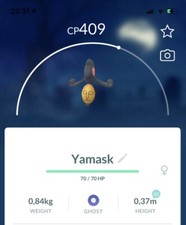 10x Yamask Pokemon Gen5 GO Pokémon No Brillante Oportunidad de Suerte Cofagrigus Unova