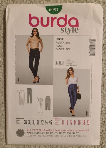 Burda Woman Pants Shorts Sz 6-20 Sewing Patterns 6797 7017 6981 6891 - Picture 5 of 18