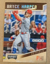 2019 PLAYOFF HOLO SILVER #9 BRYCE HARPER #'D 4/25
