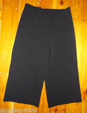 Women's Simply Vera Wang Black Wide Leg Dress Career Capris Pants Size Small
