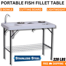 KASA Fish Cleaning Table Folding Fish Fillet Station Portable Outdoor Picnic