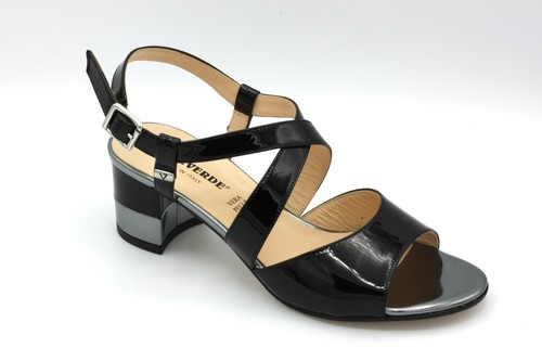 VALLEVERDE SANDALI DONNA ELEGANTI MORBIDI CONFORT IN VERNICE NERO n. 37 |  eBay