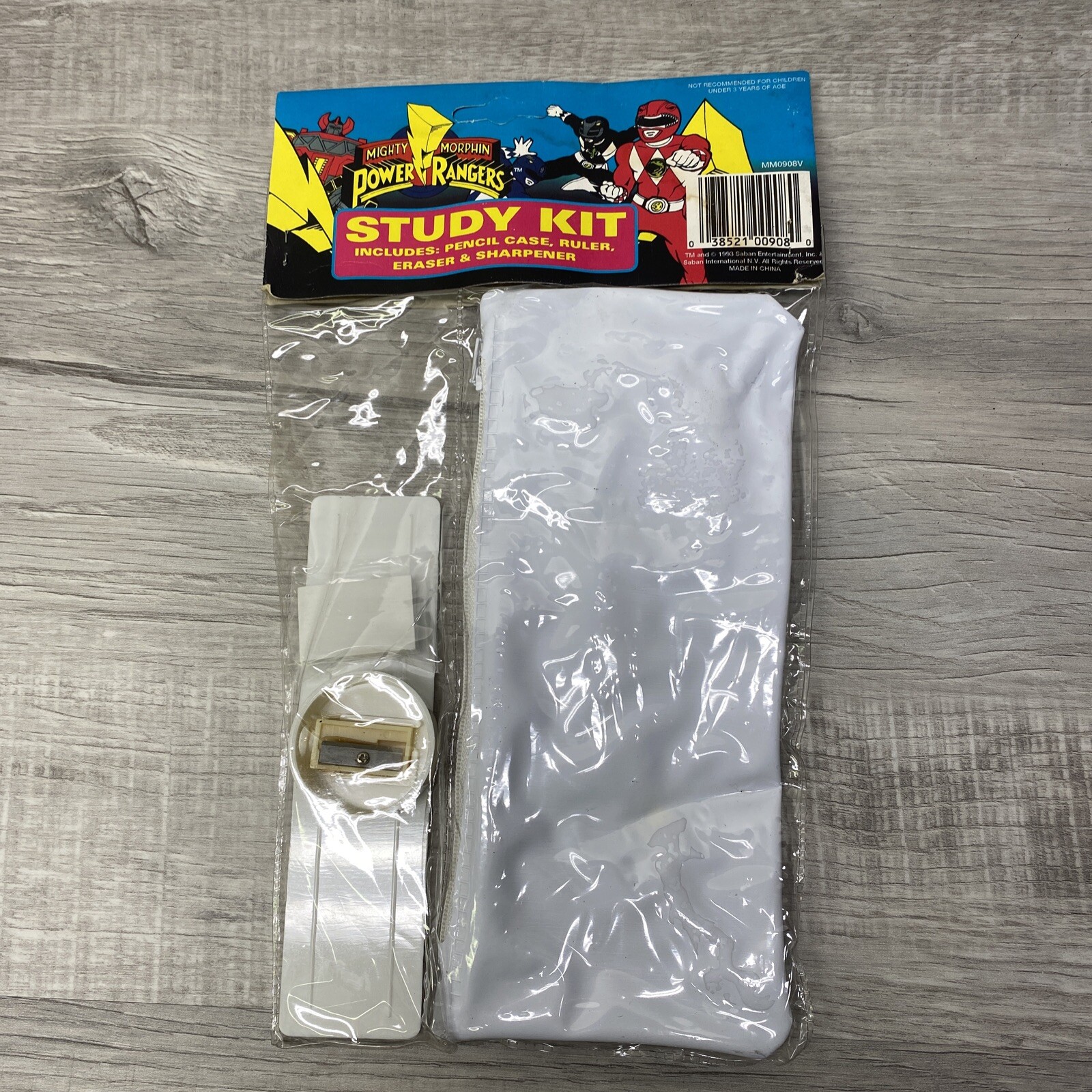 NEW Vintage 1993 Mighty Morphin Power Rangers School Supplies Study Kit