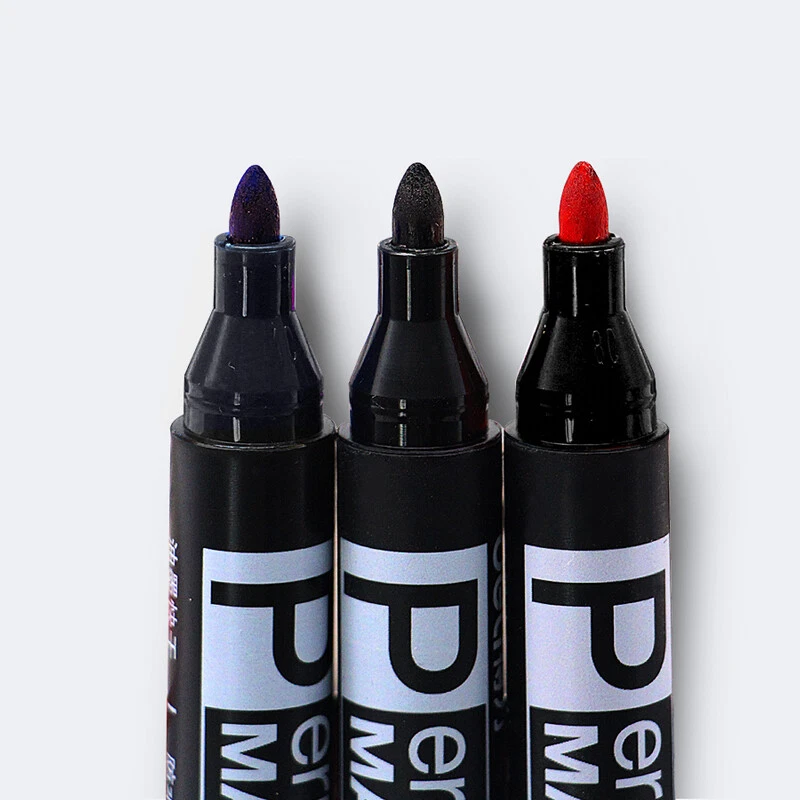 10er-Set Permanent Mark schwarz Blau Rot 14cm Aufzählungszeichen Pens - Bild 4 von 4