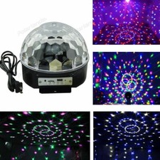 LUCE LED RGB DJ MOONFLOWER STROBO SFERA DISCOTECA FESTE PALLA 82 RAGGI DMX
