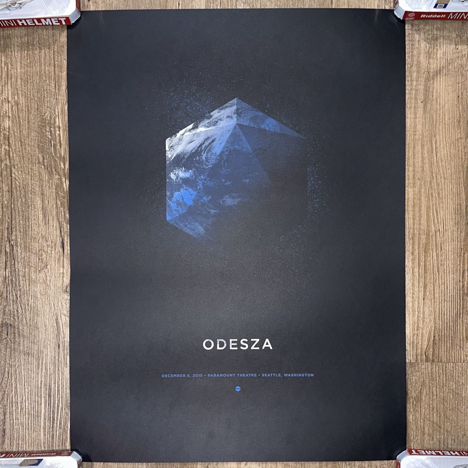 ODESZA Paramount Theatre Seattle 2015 Poster 18x24 Blue /125