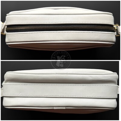 NIB Vintage Coach Small Camera Bag in White Leather - Style No