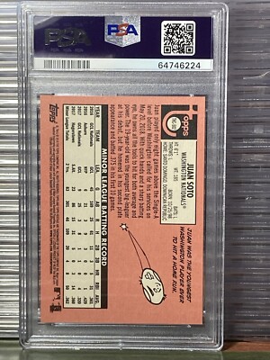 その他 2018 Topps Her Purple Ref Juan Soto PSA9 SGC 9 JUAN SOTO 2018 Topps Heritage #THC-502 PURPLE