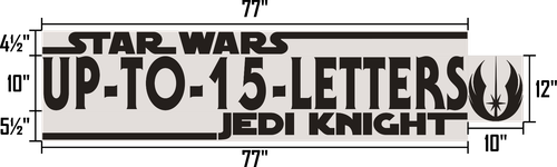 Star Wars Wall Decal | Personalized Name Wall Art Decor - 第 2/9 張圖片