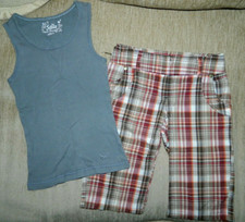 Girl's Justice Gray Tank Top  My Michelle Plaid Shorts Set Size 7/8
