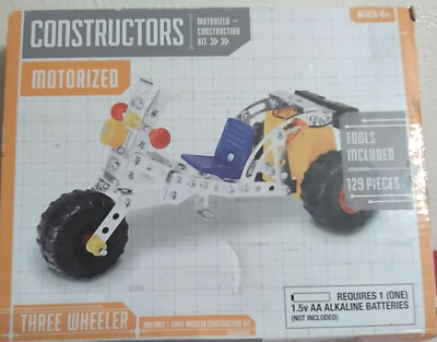 Constructors Motorized Construction Kit Three Wheeler Building Toys Age 6+