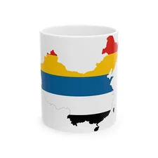 Flag map of Unified China Beiyang Government (China) White Coffee Mug