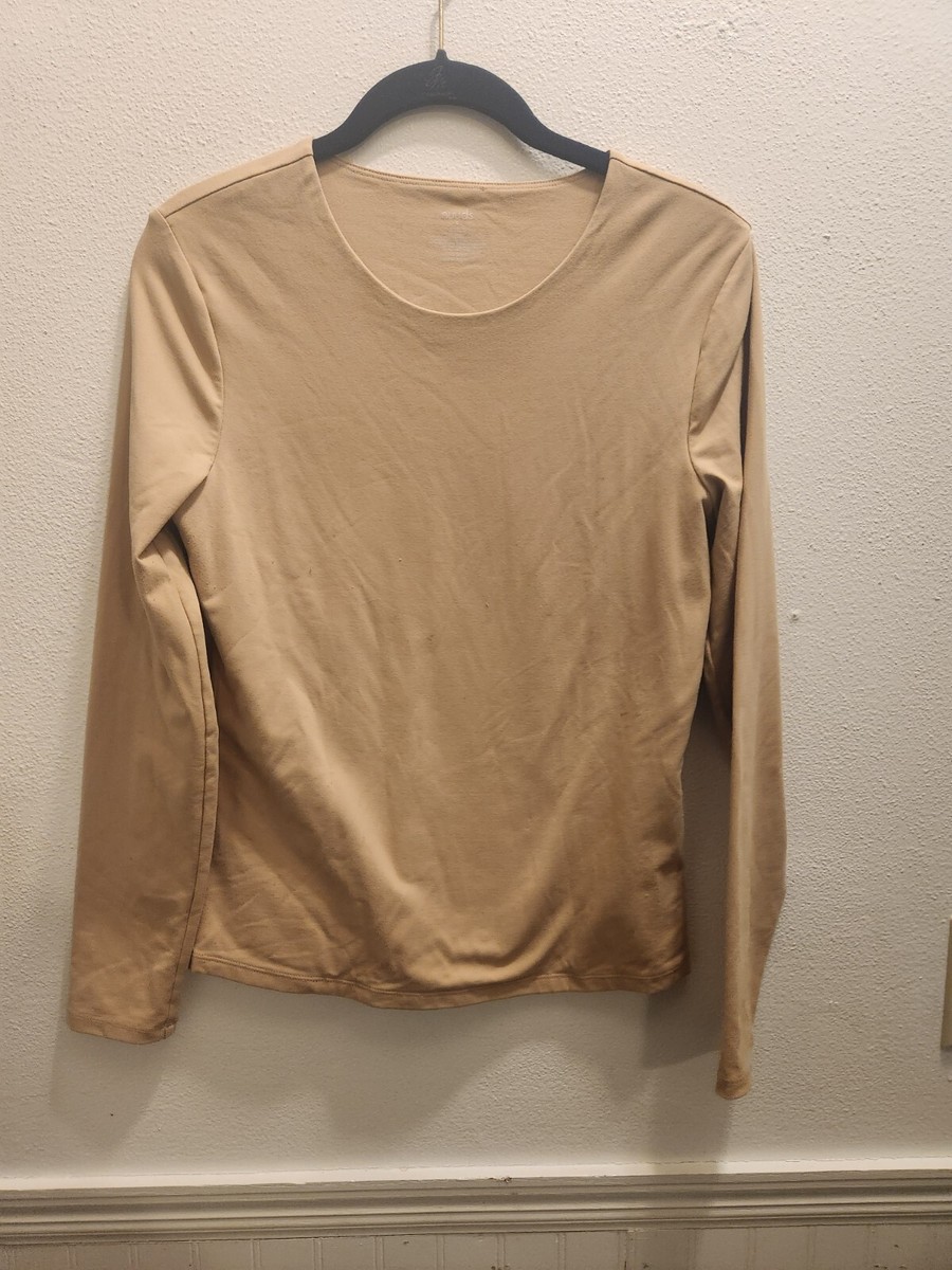 Nuuds Womens sz L Long Sleeve Line Stretch Seamless Top #53 | eBay