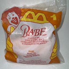 1995 McDonald's Babe BABE Pig Plush Happy Meal Toy 1 Sealed