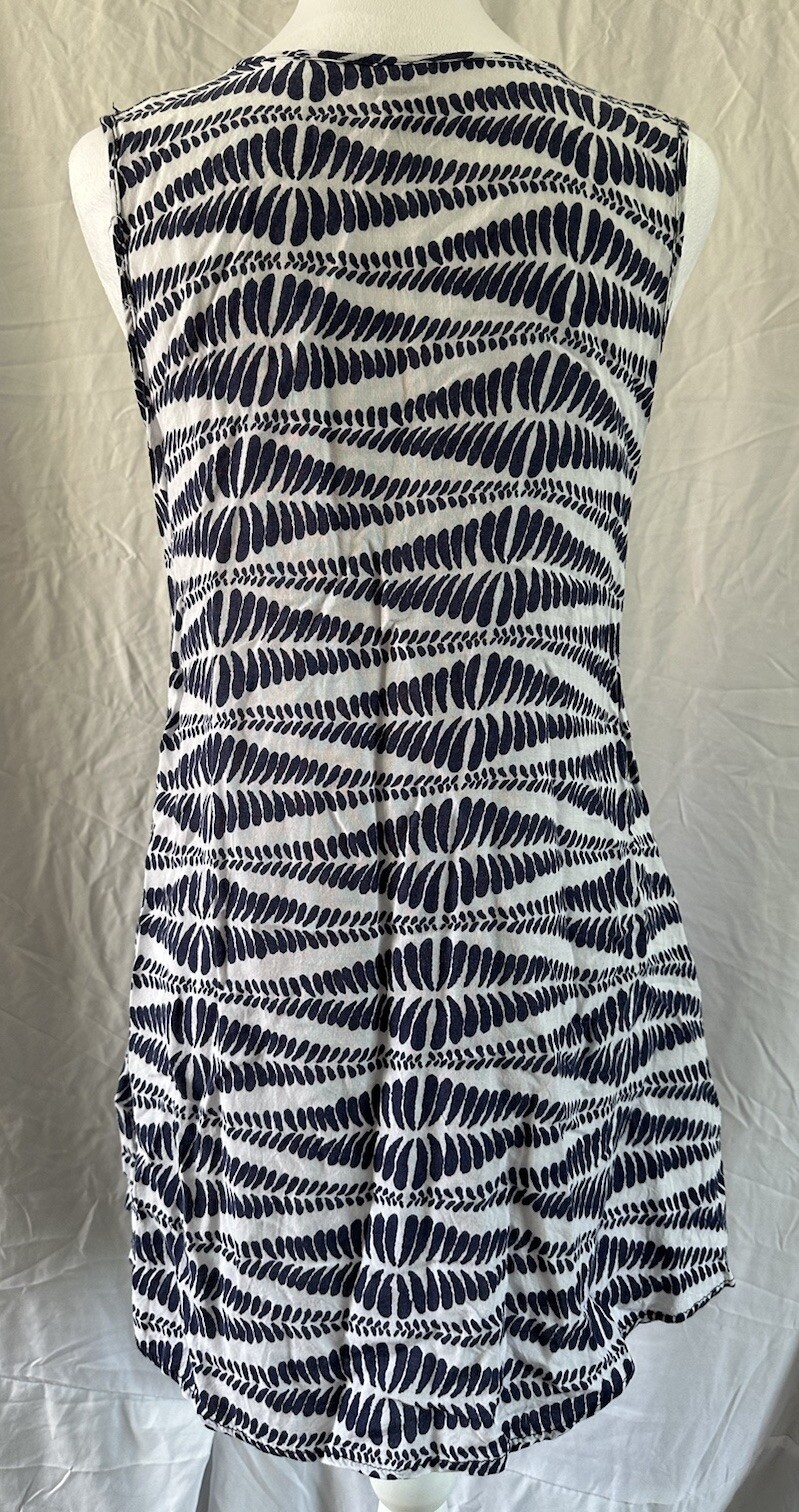 CUPCAKE Tunic Abstract Pattern RUFFLE Blouse/Top … - image 2