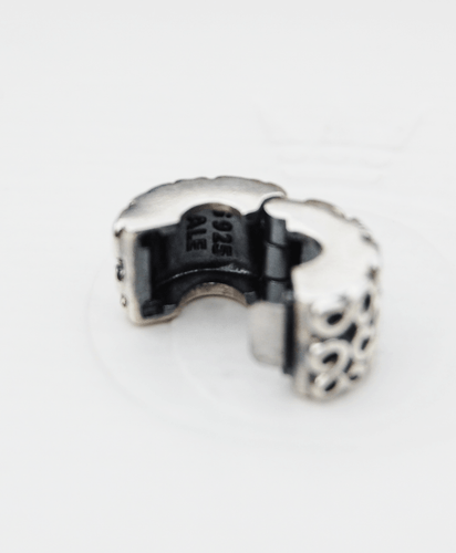 Genuine Pandora Silver Charm Clip "Serpentine" - 790338 - retired - Foto 2 di 2