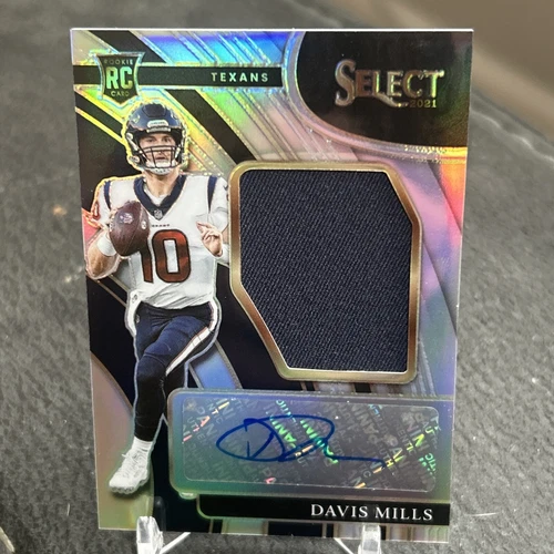 2021 Panini Select Davis Mills Rookie Patch Auto /99 Silver Prizm RPA RC Jersey