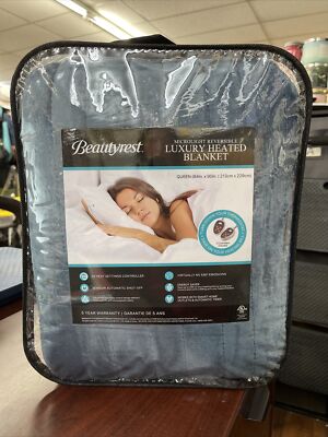 Beautyrest Queen Heated Blanket With Sapphire Blue Finish BR54-0660