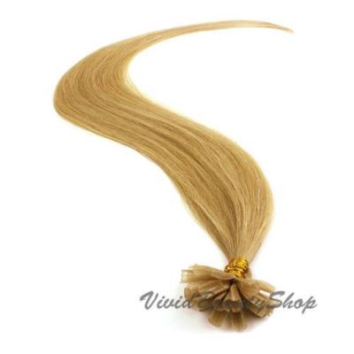 200 Pre Glue U Nail Tip Fusion Straight Human Hair Extensions Honey Blonde #16