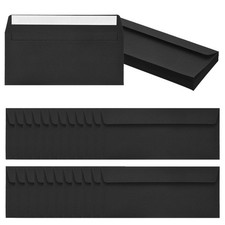 24 Pack Black #10 Business Envelopes, Letter Size Envelopes