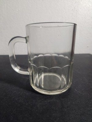 Extra Wide and Large Clear Glass Beer Mug   5¾'' Tall 4 '' Wide