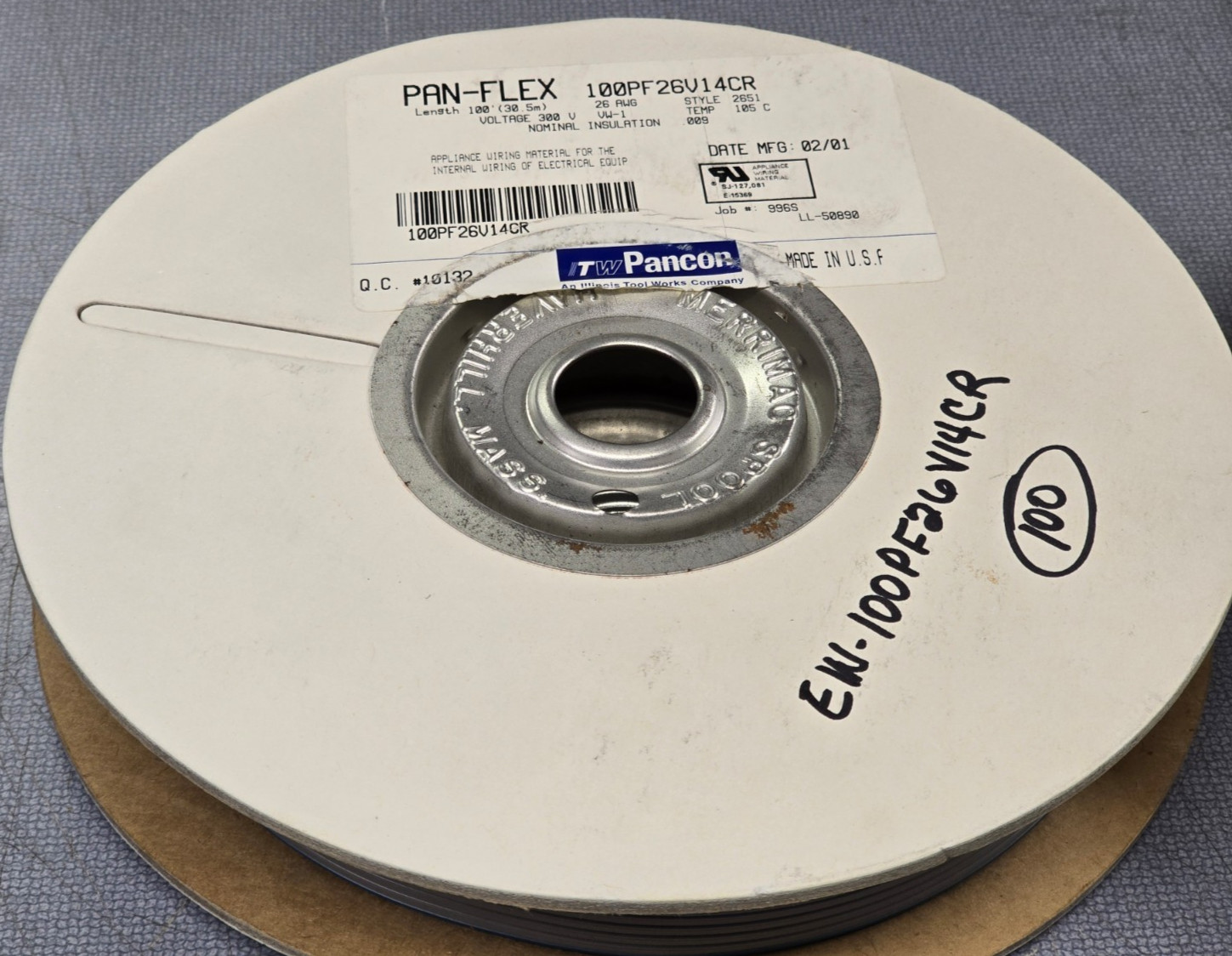 Brand New ITW Pancon PAN-FLEX Flat Ribbon Cable / 100 Foot Roll 300 V Style 2651