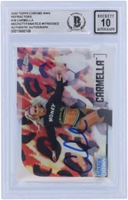 Carmella WWE Signed 2020 Topps Chrome Refractors #18 Beckett Rated 10 Card