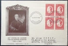 Denmark Bicentenary of Royal Academy of Fine Art first day cover 1954
