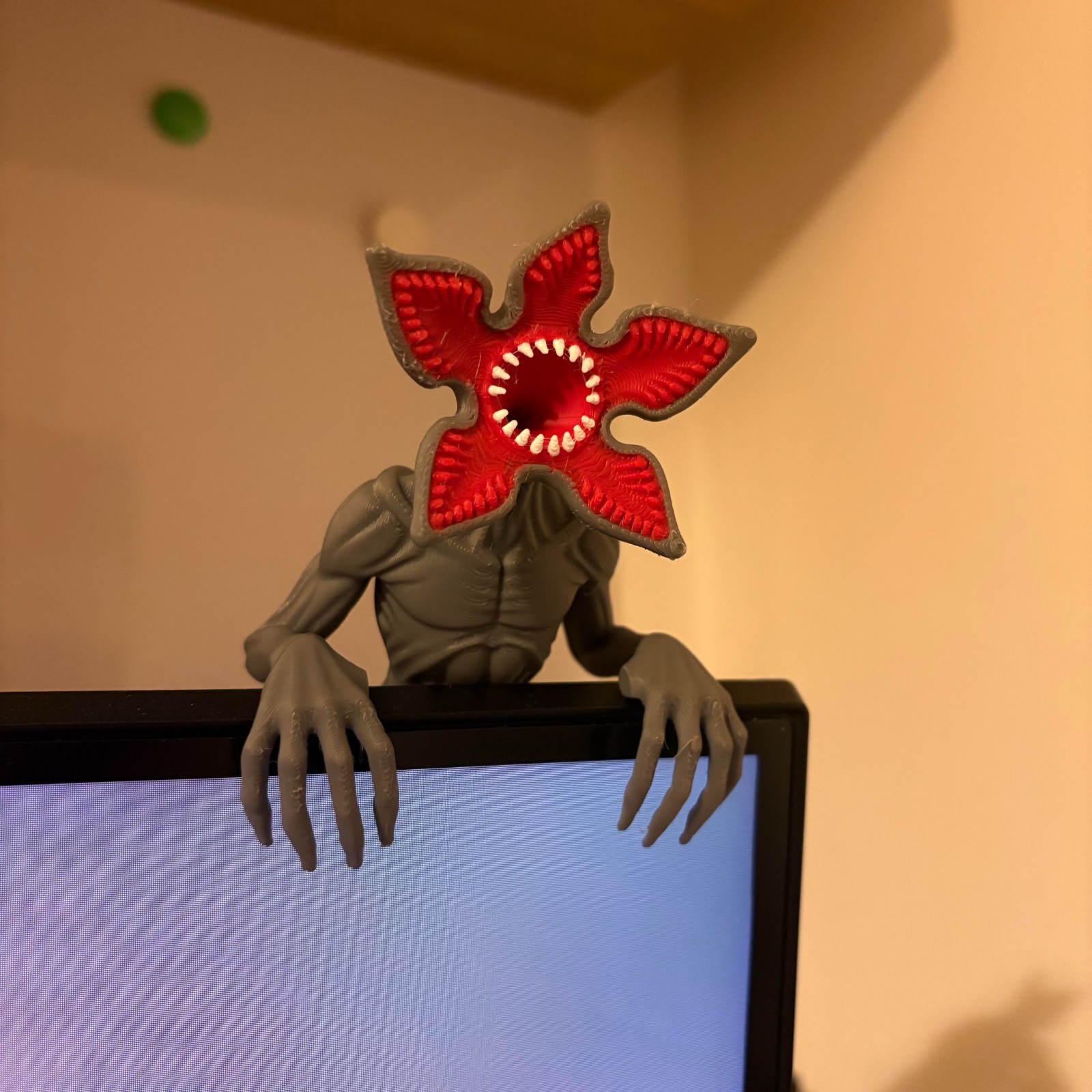 Stranger Things Inspired Demogorgon Monitor Topper – Desk Display Figure