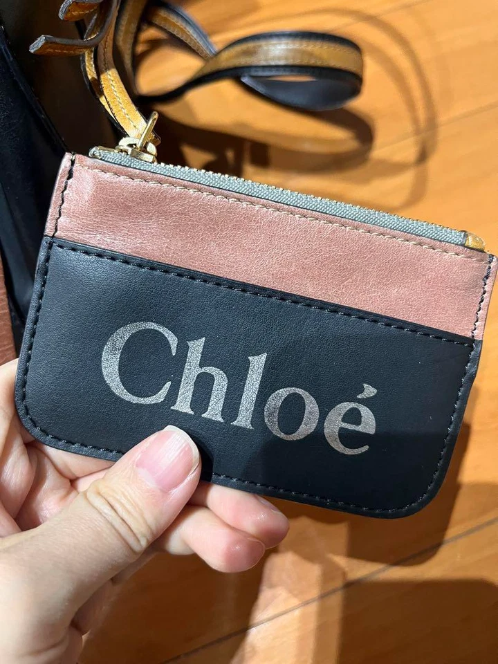 Chloé Sam Mini Boston Bag Black Leather 2WAY Shoulder Handbag W/Pouch USED cute - Image 3 of 4