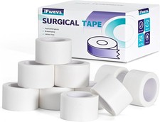 Paper Medical Tape 10 Rolls - 1" x 10 Yards Latex-Free  Hypoallergenic Soft...