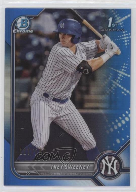 2022 Bowman Chrome Prospects Blue Refractor 127/150 Trey Sweeney #BCP-137 0o52