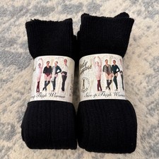 2x Body Wrappers Stirrup Thigh Warmer Leggings Black 48 Style 92