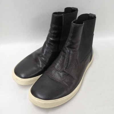 RICK OWENS Boots Side Gore Sneakers Leather Black Size 43 Used from Japan