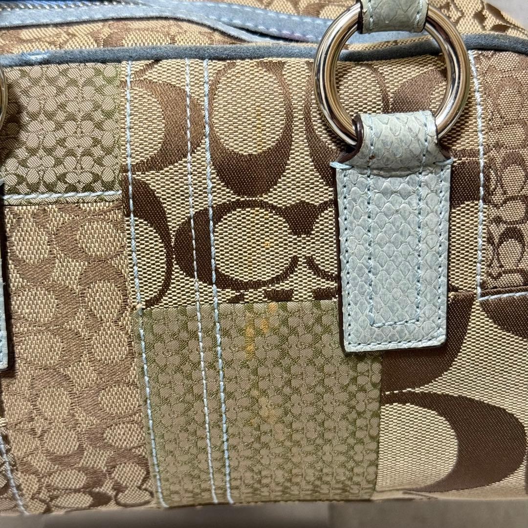 COACH SOHO Mini Boston Turnlock Patchwork Python … - image 23
