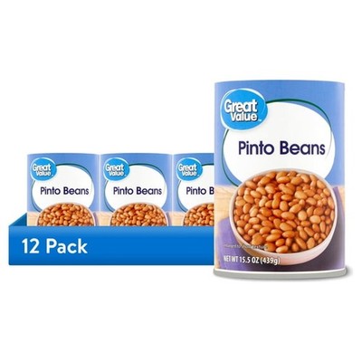 12 pack,Great Value Pinto Beans, 15.5 oz.