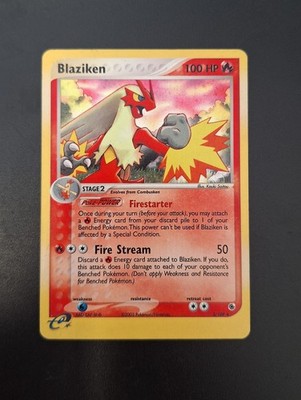 Pokémon TCG Blaziken Holo Karte Rubin und Saphir 3/109