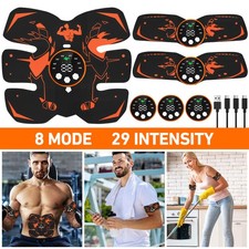 ABS Stimulator EMS Muskelstimulator Bauchmuskeltrainer Elektrisch Fitness Orange